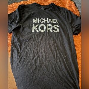 Michael Kors Black Tee with Silver Logo